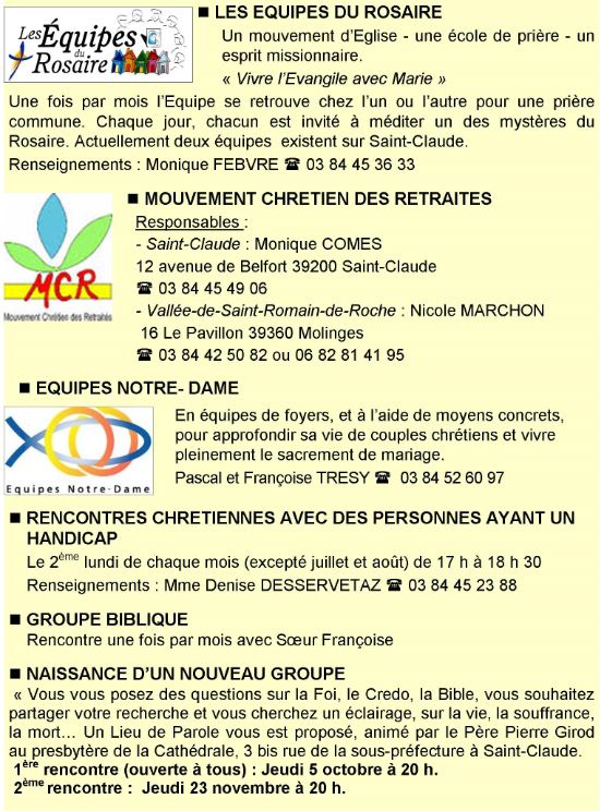 Groupes de chretiens